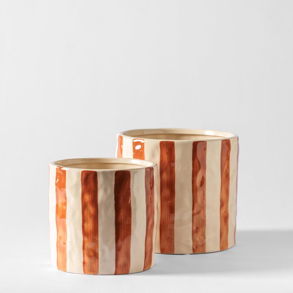 Home.Life Planter Natural Bold Stripe Autumn-DÃ©cor
