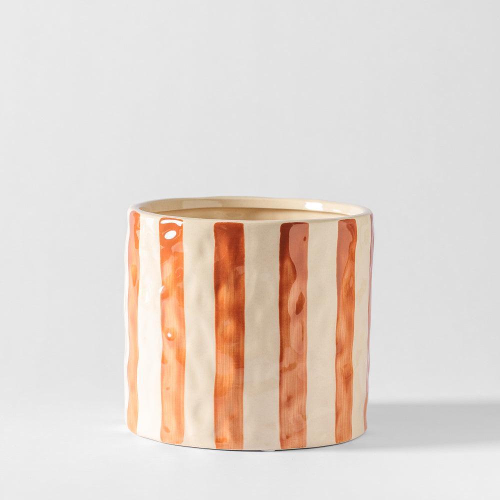 Home.Life Planter Natural Bold Stripe Autumn-DÃ©cor