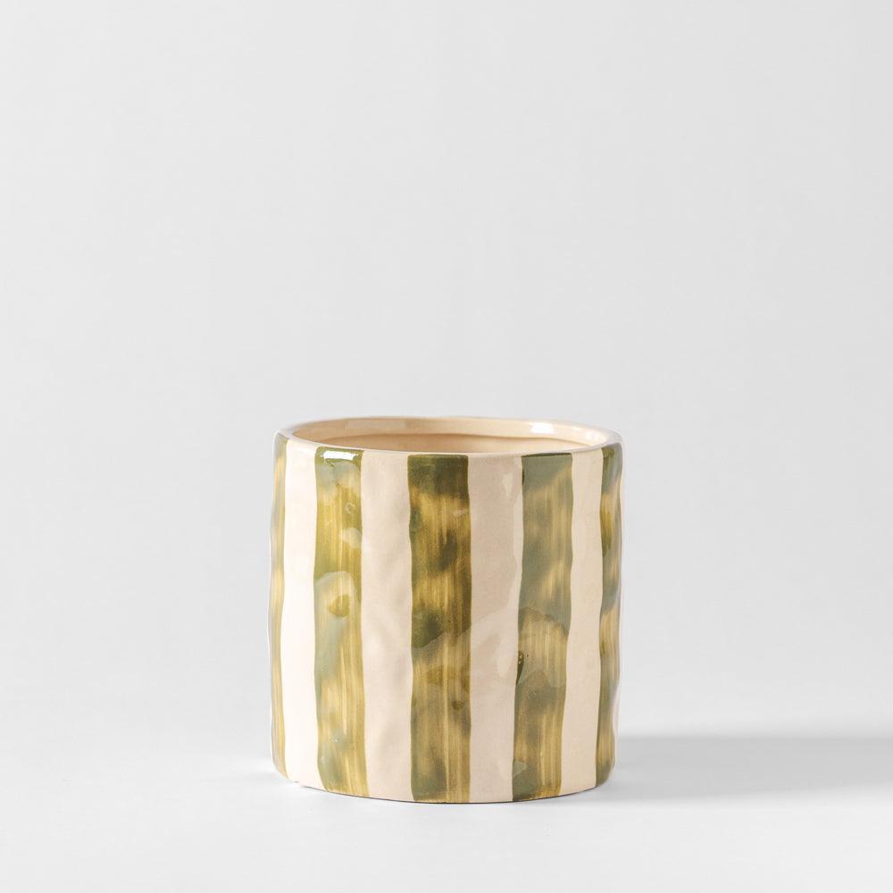 Home.Life Planter Natural Bold Stripe Forest-DÃ©cor
