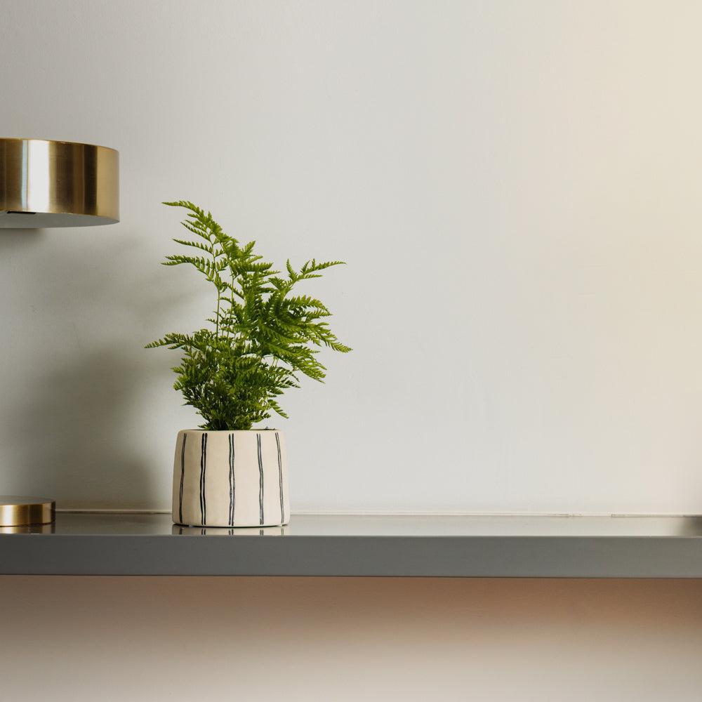 Home.Life Planter Natural Double Stripe Black-DÃ©cor