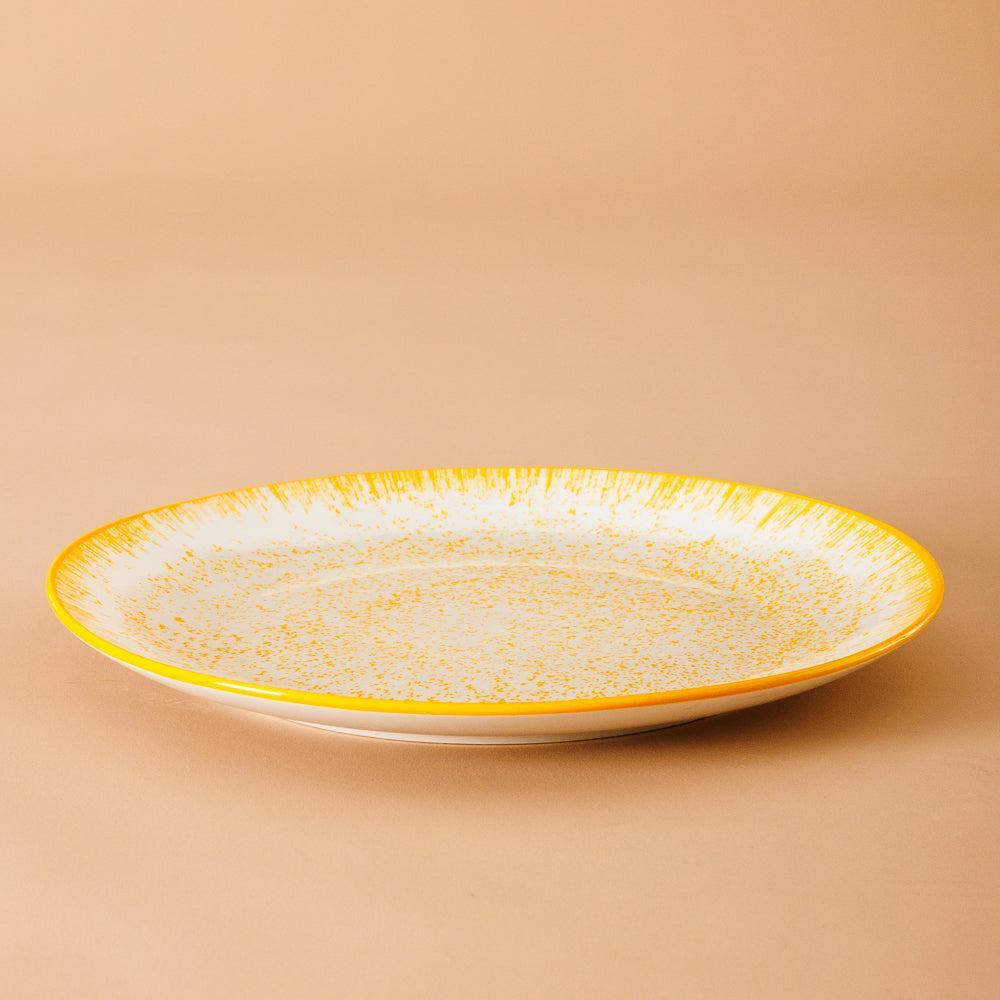 Home.Life Printed Glazed Dinner Plate Golden Haze-Plates