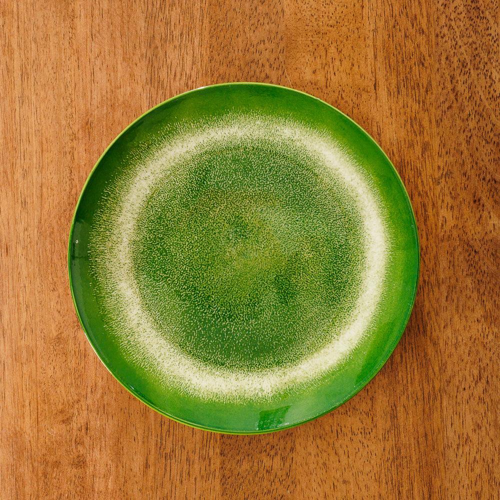 Home.Life Printed Glazed Dinner Plate Green Mist-Plates