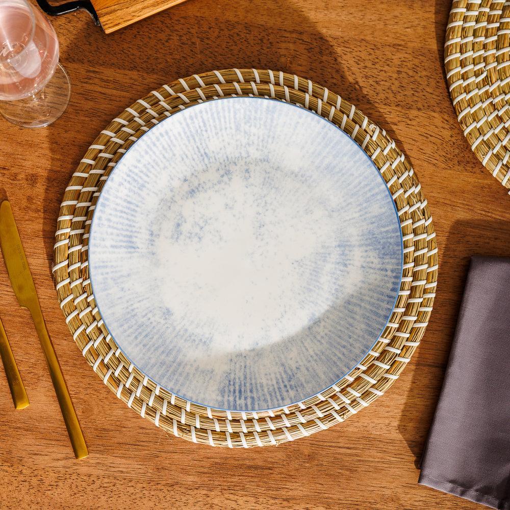 Home.Life Printed Glazed Dinner Plate Sky Haze-Plates