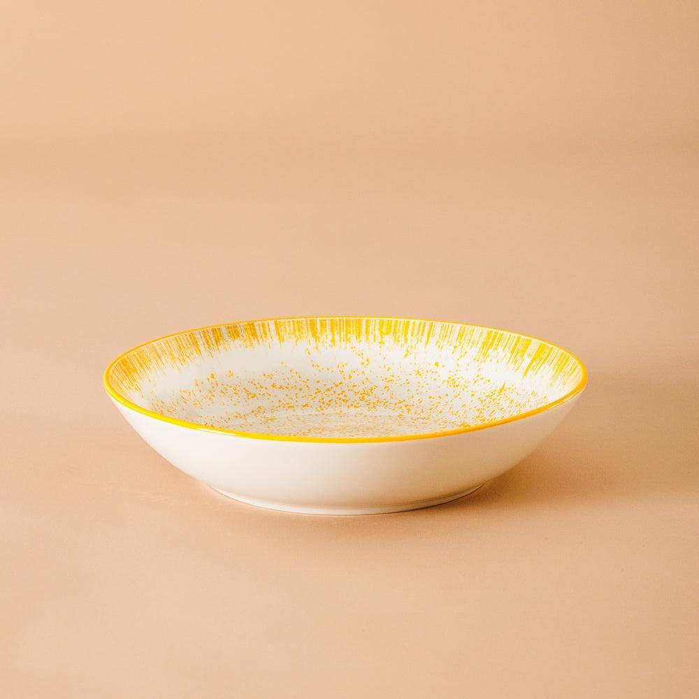 Home.Life Printed Glazed Salad Bowl Golden Haze-Bowls