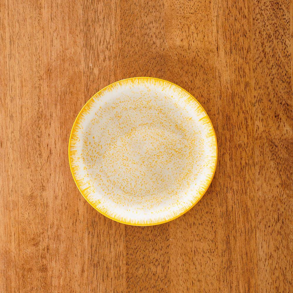Home.Life Printed Glazed Side Plate Golden Haze-Plates