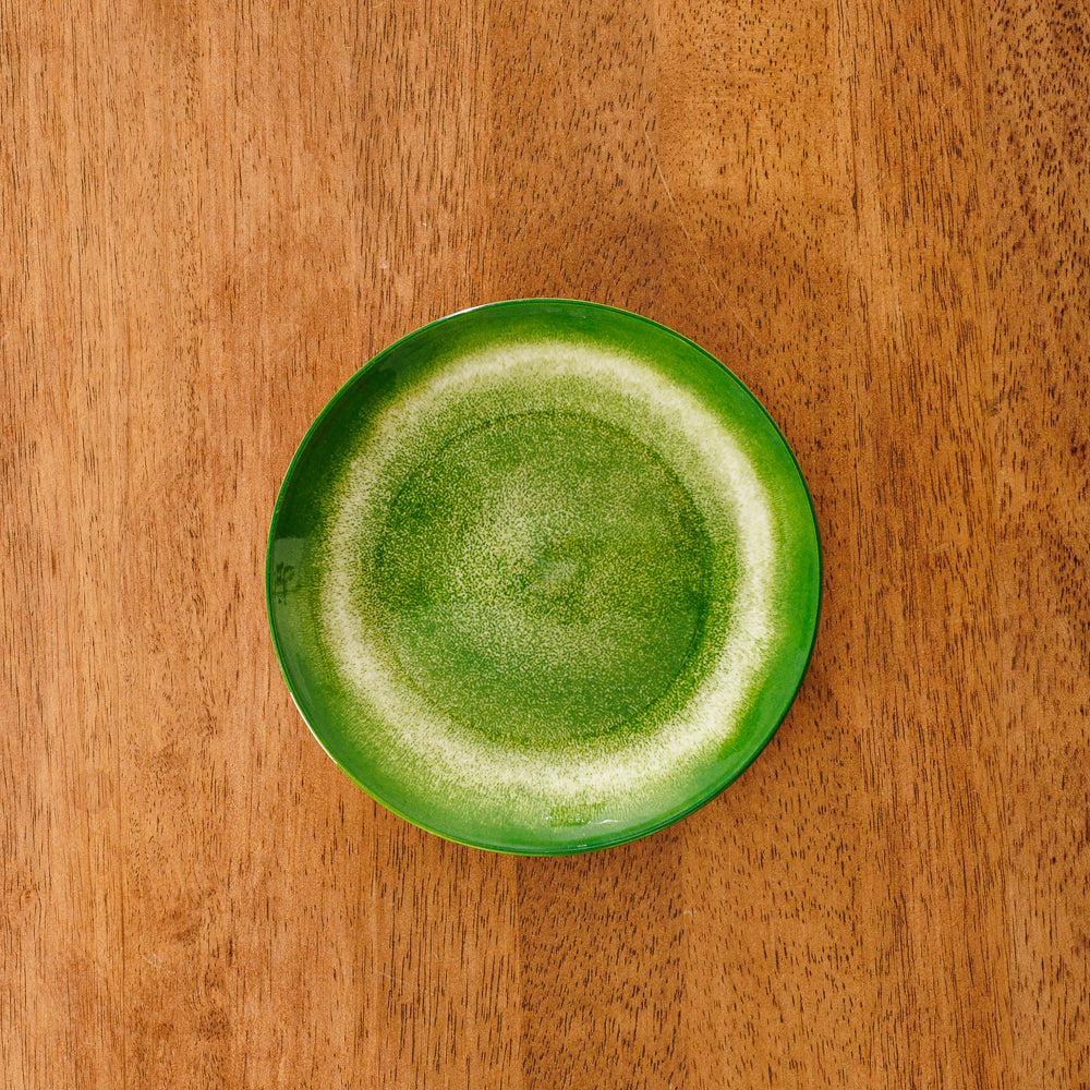 Home.Life Printed Glazed Side Plate Green Mist-Plates