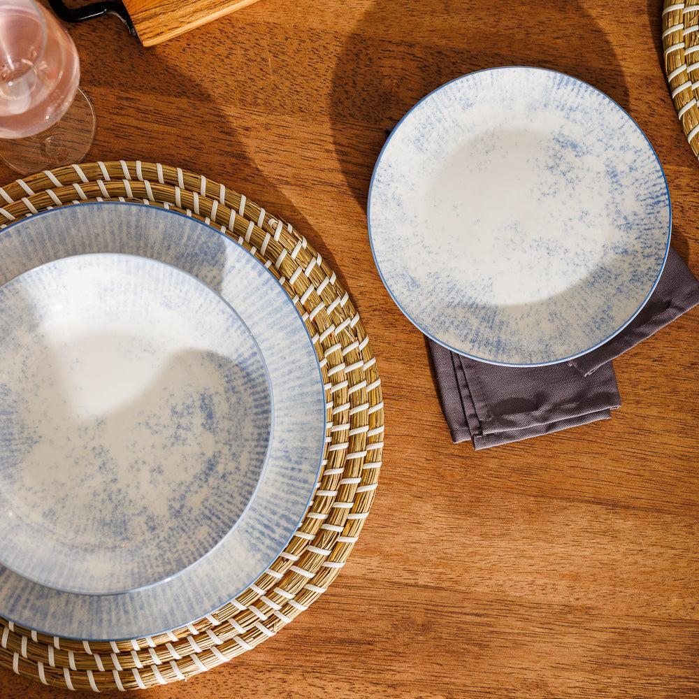 Home.Life Printed Glazed Side Plate Sky Haze-Plates