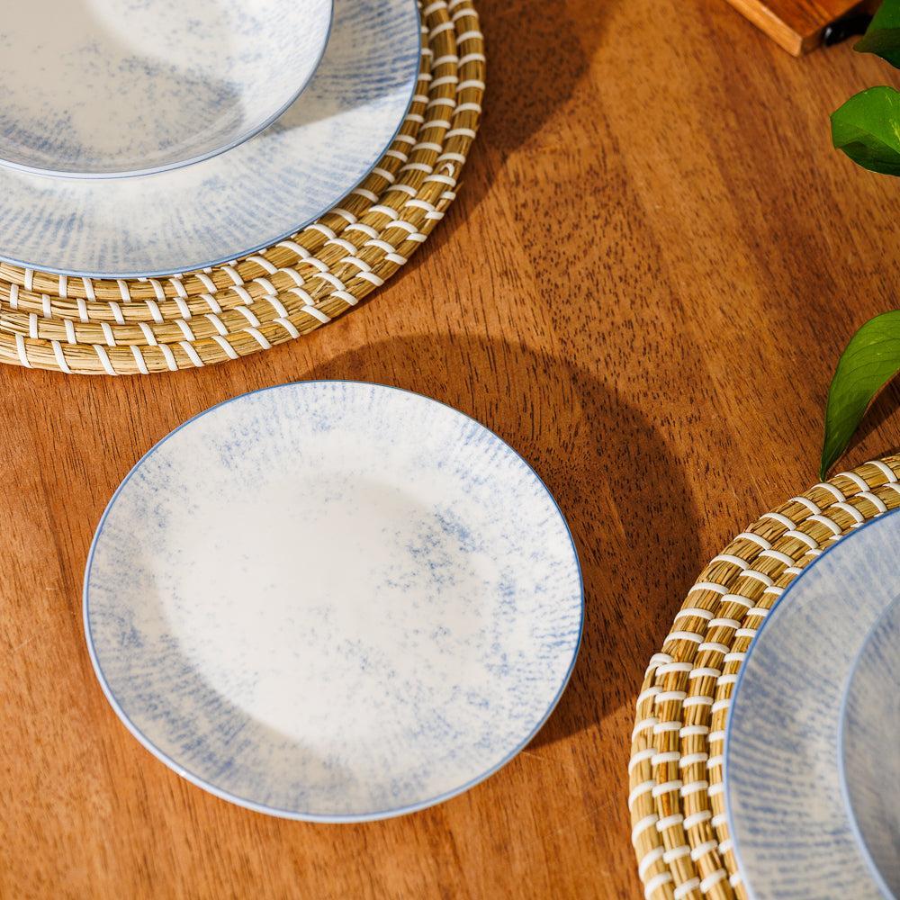Home.Life Printed Glazed Side Plate Sky Haze-Plates