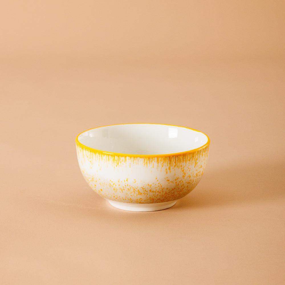 Home.Life Printed Glazed Soup Bowl Golden Haze-Bowls