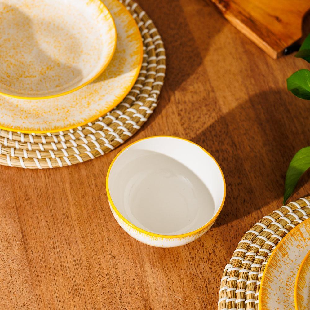 Home.Life Printed Glazed Soup Bowl Golden Haze-Bowls