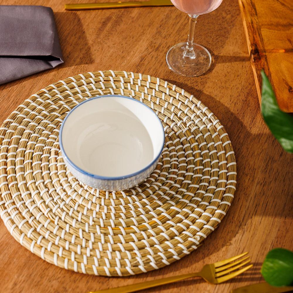 Home.Life Printed Glazed Soup Bowl Sky Haze-Bowls