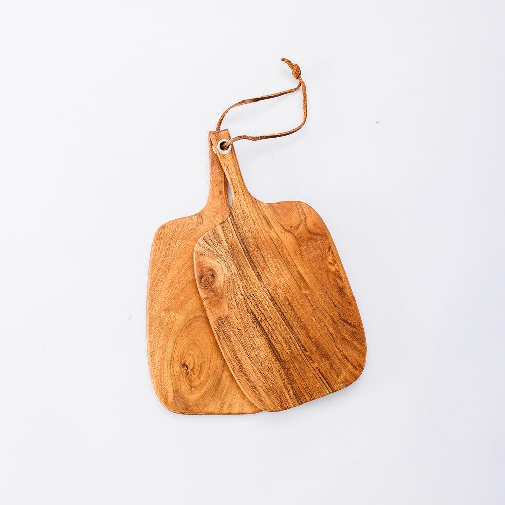 Home.Life Rectangle Chopping Paddle Boards Natural Set of 2-Chopping Boards