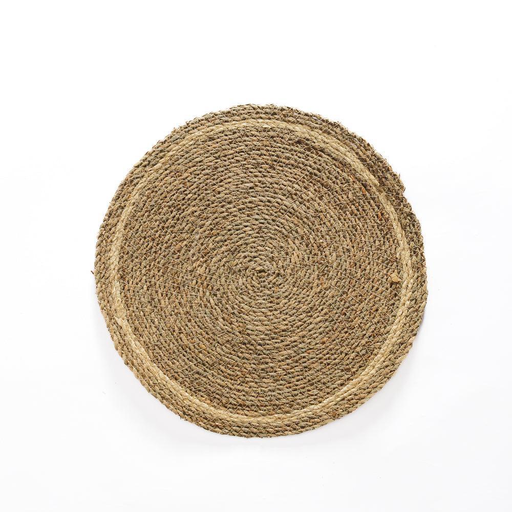 Home.Life Round Seagrass Placemat Natural-Placemats