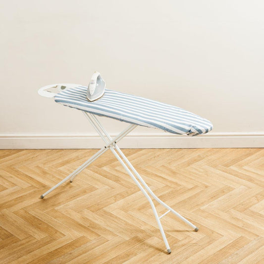 Home.Life Sky White Stripe Ironing Board Cover Light Blue-Ironing Board