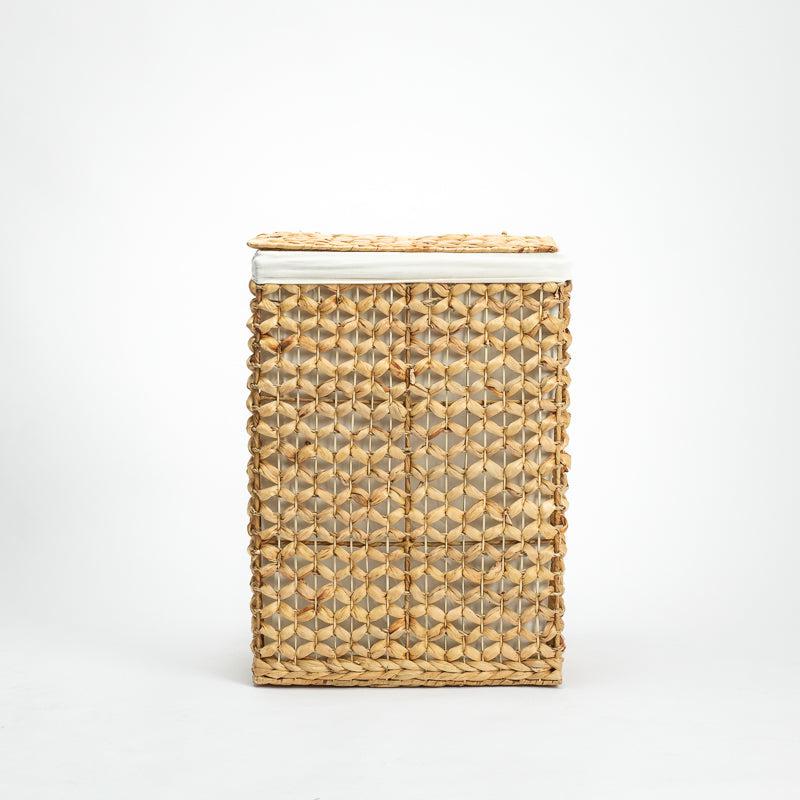 Vietnamese Laundry Hamper with Lid and Liner - Rectangular-Laundry Baskets