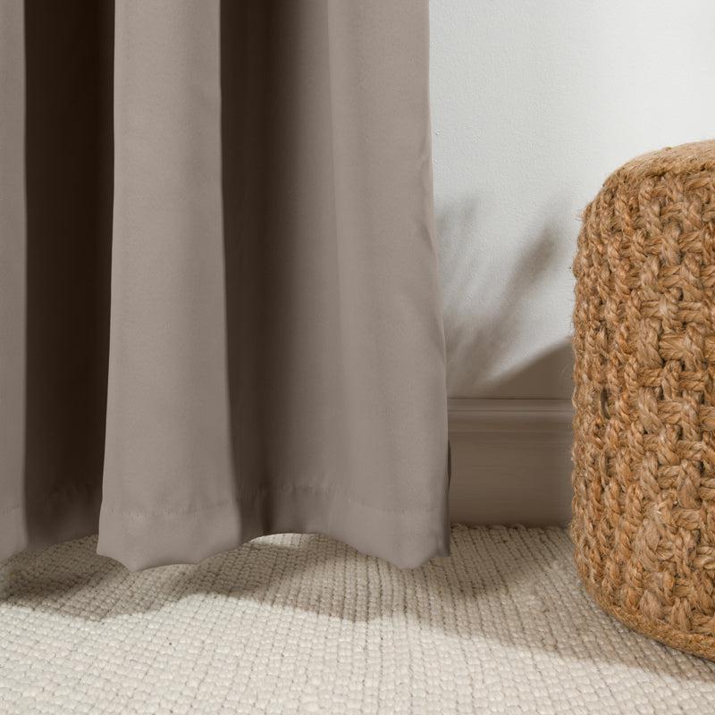 HOME.LIFE Woven Blockout Eyelet Curtain - Taupe