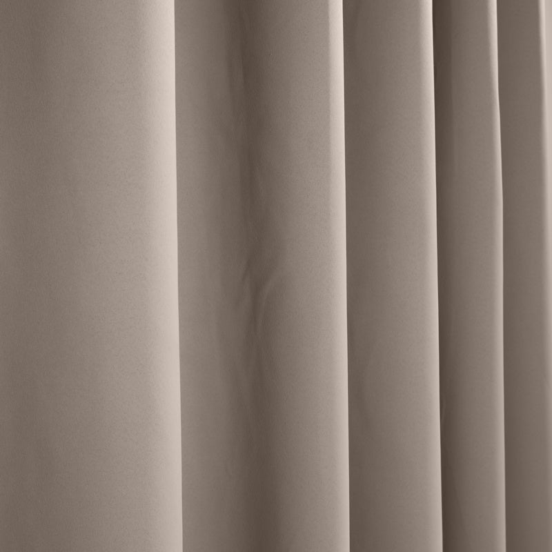 HOME.LIFE Woven Blockout Taped Curtain - taupe