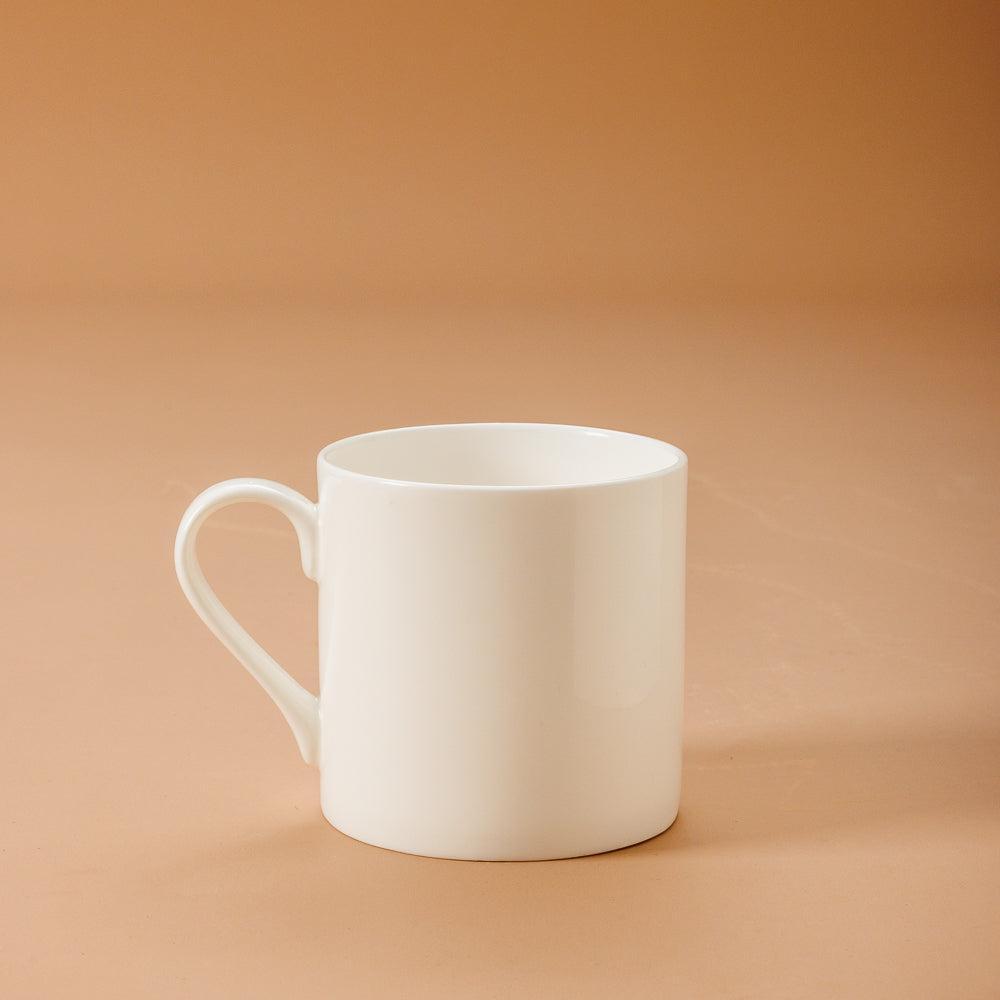 Lily Fine Bone China Mug White-Mugs