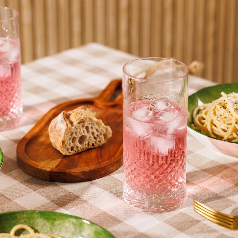 Luigi Bormioli Crystal Hi Ball Glasses Set of 4-Glassware
