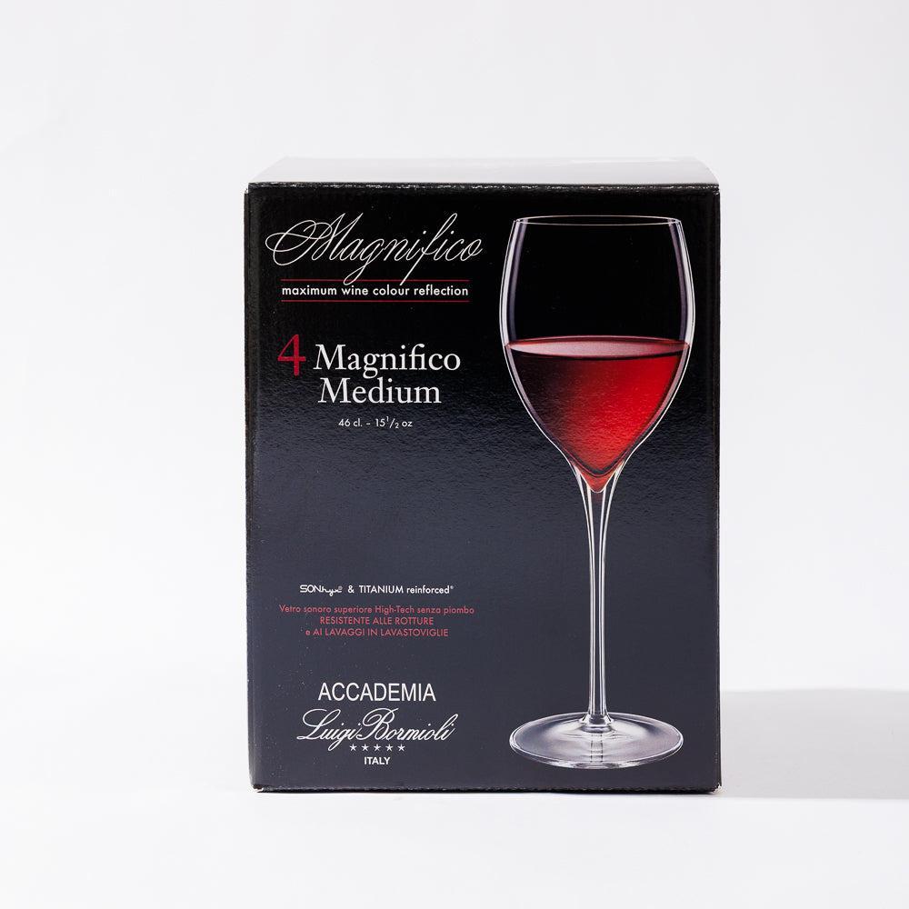 Luigi Bormioli Magnifico Crystal Wine Glasses Set of 4-Glassware