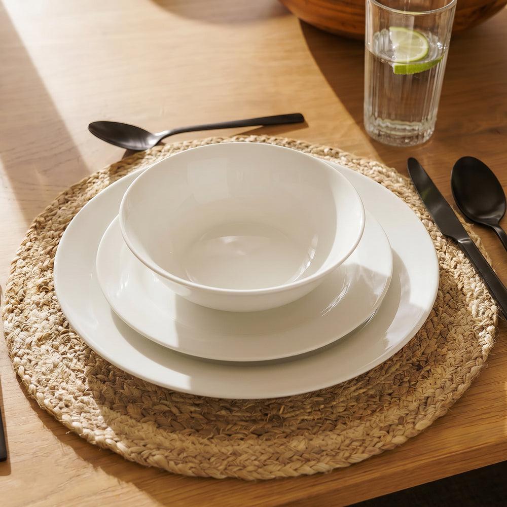 Maxwell Williams European Rim Dinner Set White 12 Piece-Dinner Sets