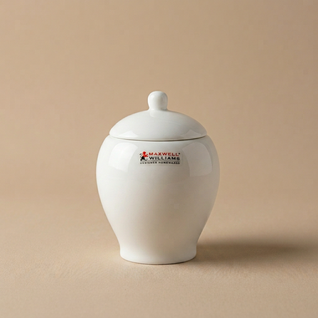 Maxwell Williams Sugar Bowl with Lid White-Sugar Bowls