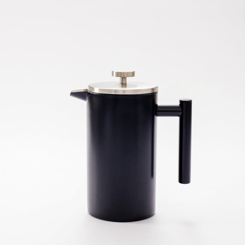 Moretti Café Coffee and Tea Plunger Stainless Steel Black-Coffee