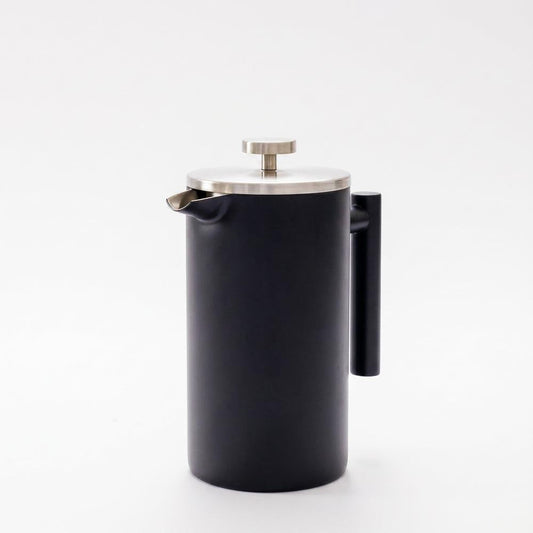 Moretti Café Coffee and Tea Plunger Stainless Steel Black-Coffee