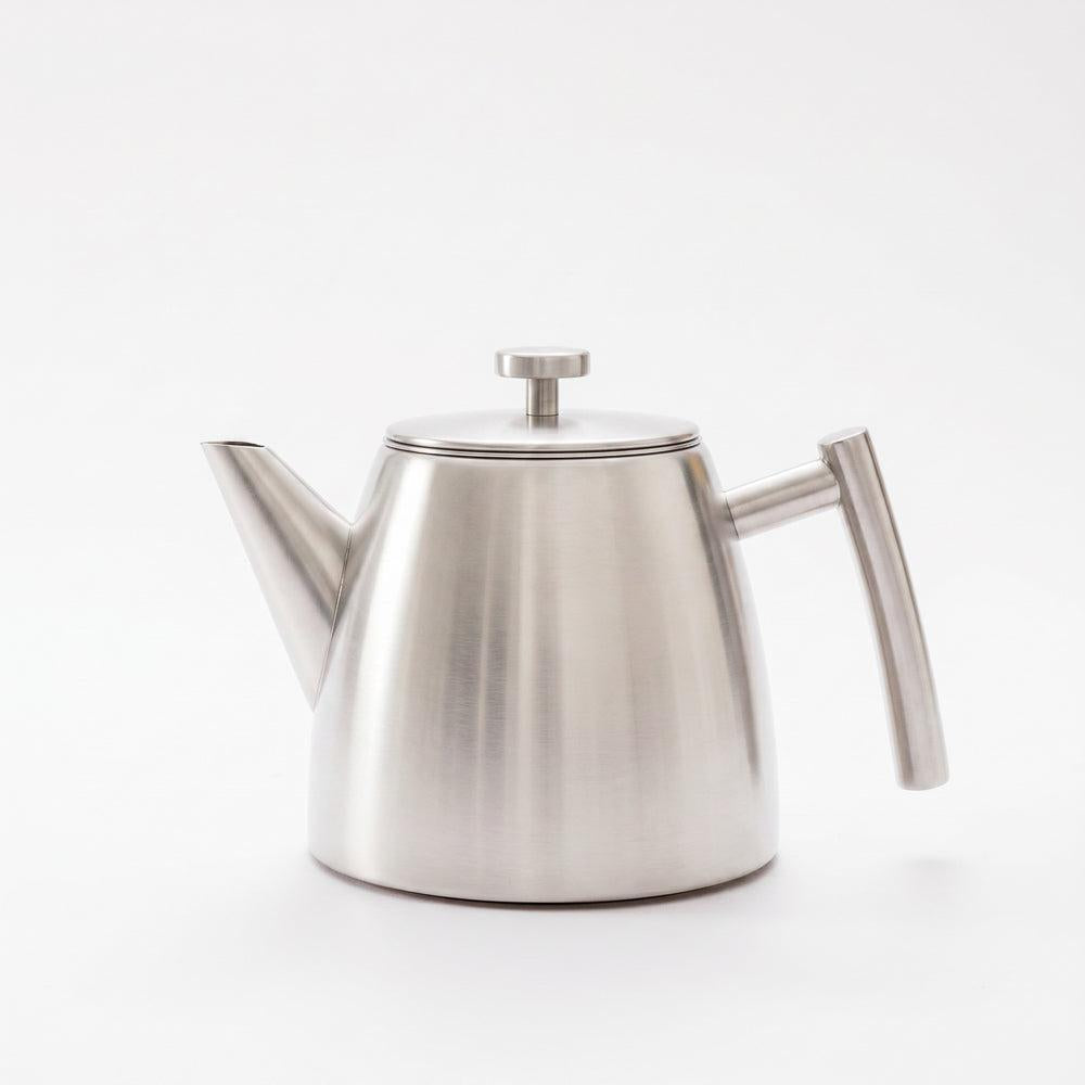 Moretti Café Tapered Teapot Stainless Steel Silver-Coffee