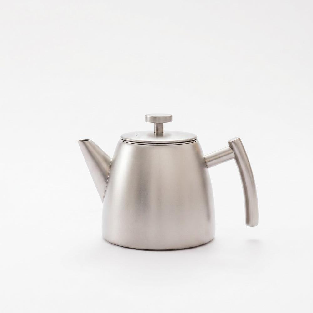 Moretti Café Tapered Teapot Stainless Steel Silver-Coffee