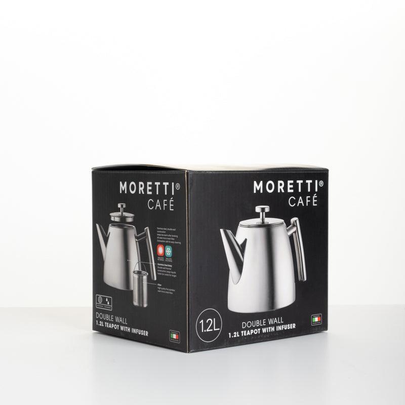 Moretti CafÃ© Teapot - Stainless Steel Tapered