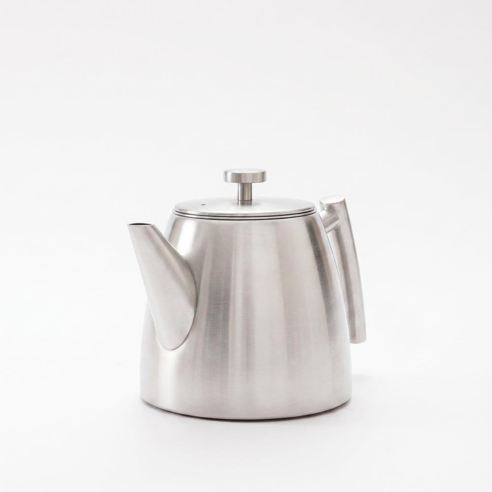 Moretti Café Tapered Teapot Stainless Steel Silver-Coffee