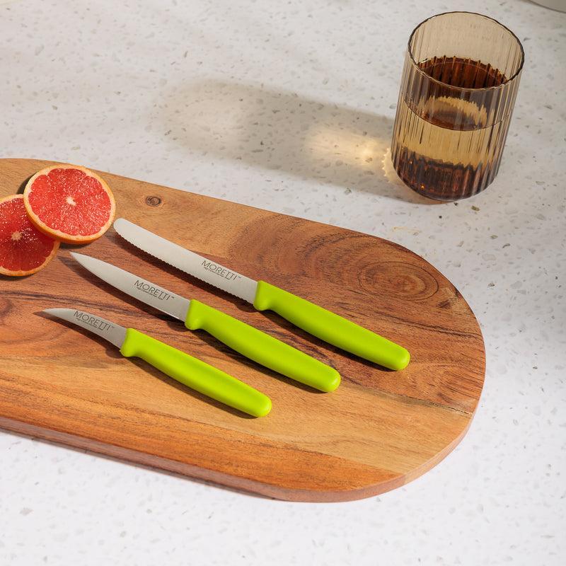 Moretti Pro Peeling Knife 2.5 Inch - Green-KITCHEN