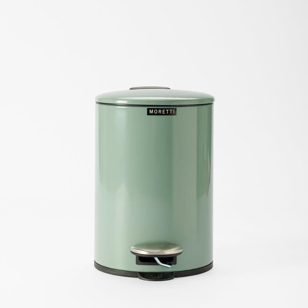 Moretti Round Gloss Finish Pedal Bin 3L Pistachio-Pedal Bin