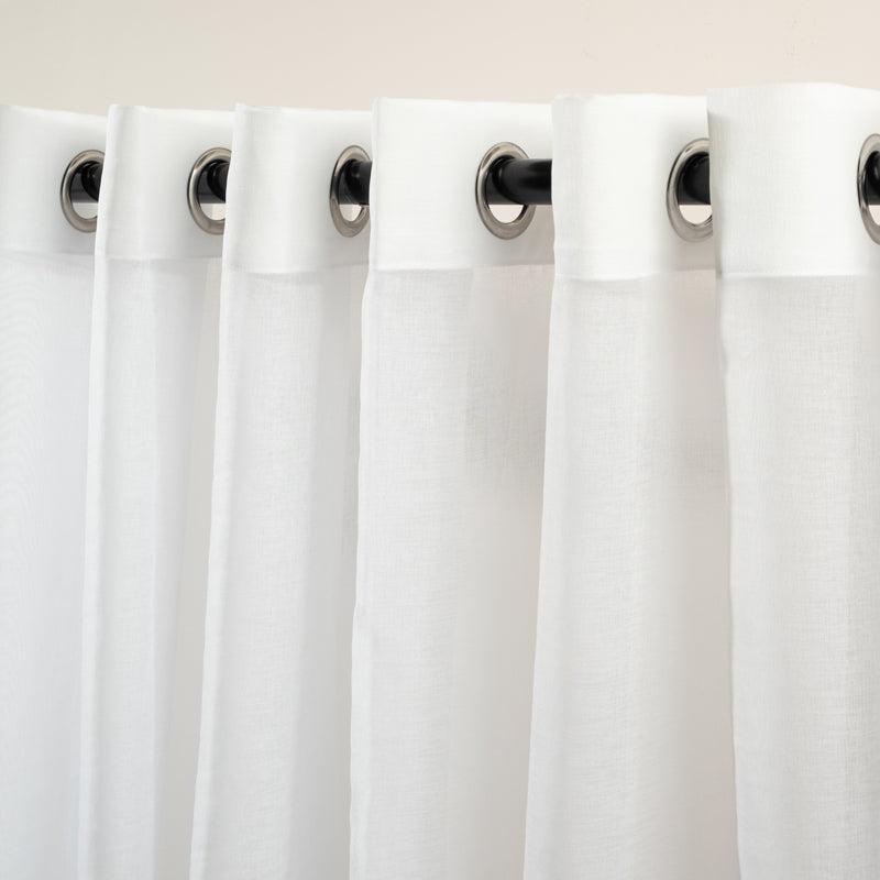 Nest Capri Eyelet Sheer Curtain - White