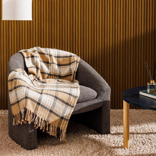 Nest Chenille Throw Marzipan-Throws