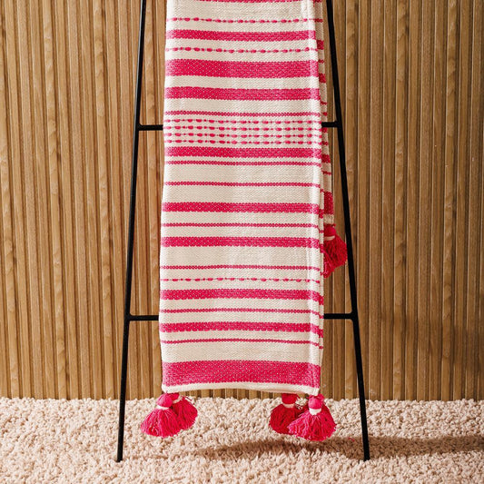 Nest Chenille Throw Pink-Throws