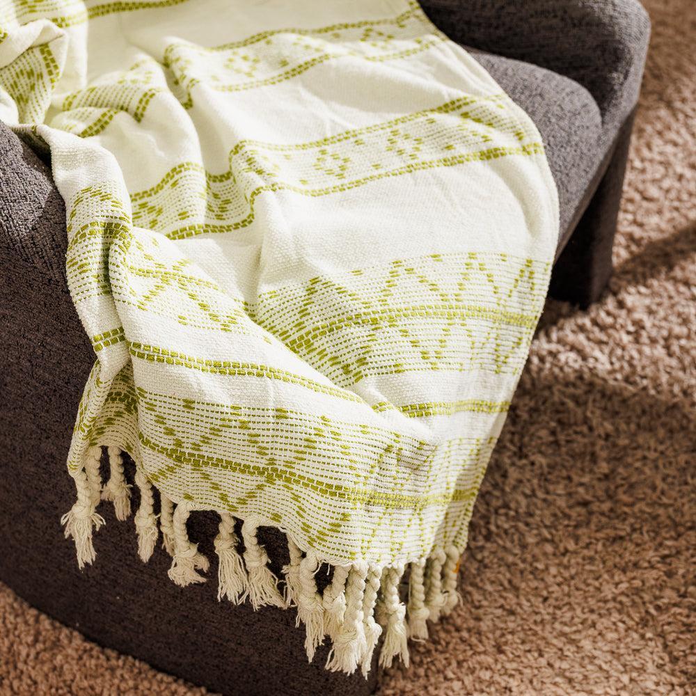 Nest Chenille Throw Sage-Throws