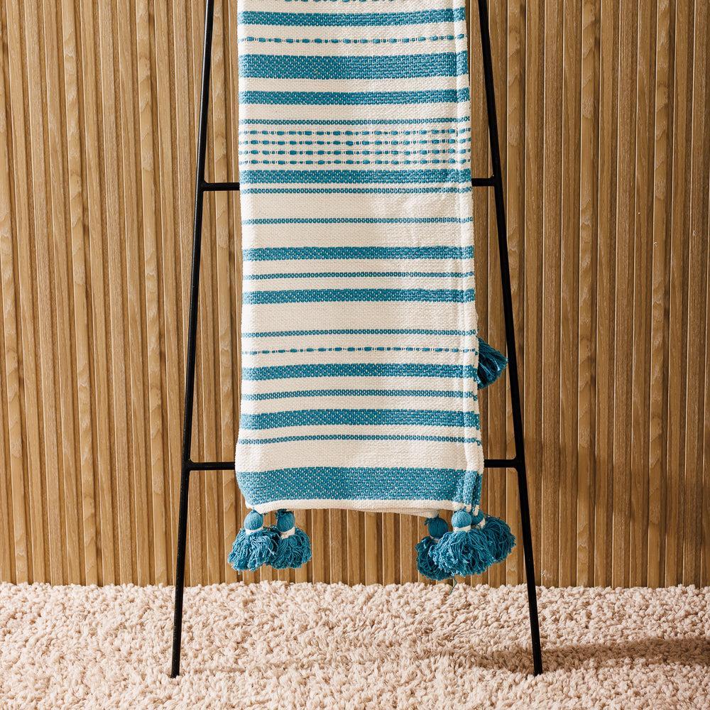 Nest Chenille Throw Sky Blue-Throws
