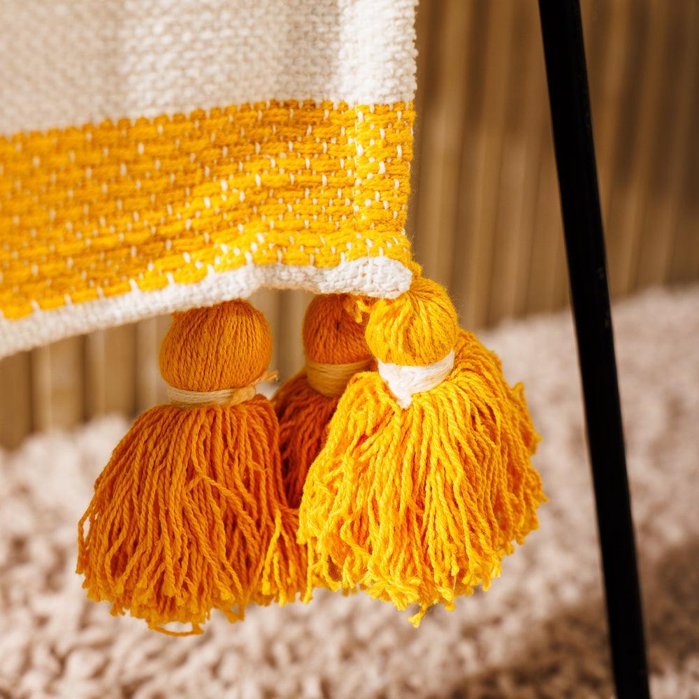 Nest Chenille Throw Yellow-Throws