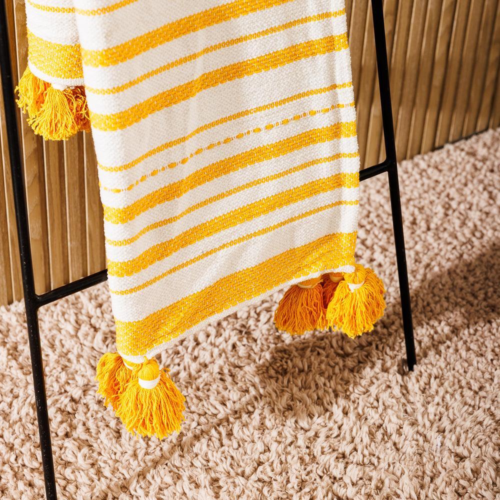 Nest Chenille Throw Yellow-Throws