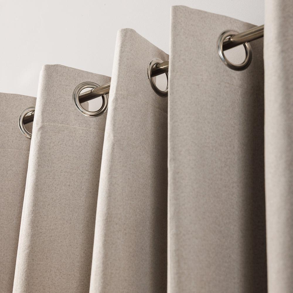 Nest Ultra Blockout Eyelet Curtain Natural-Curtains