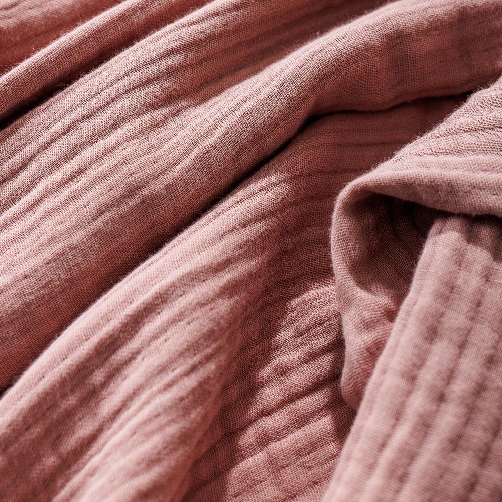 Nest Cotton Hemmed Throw Wisteria-Throws