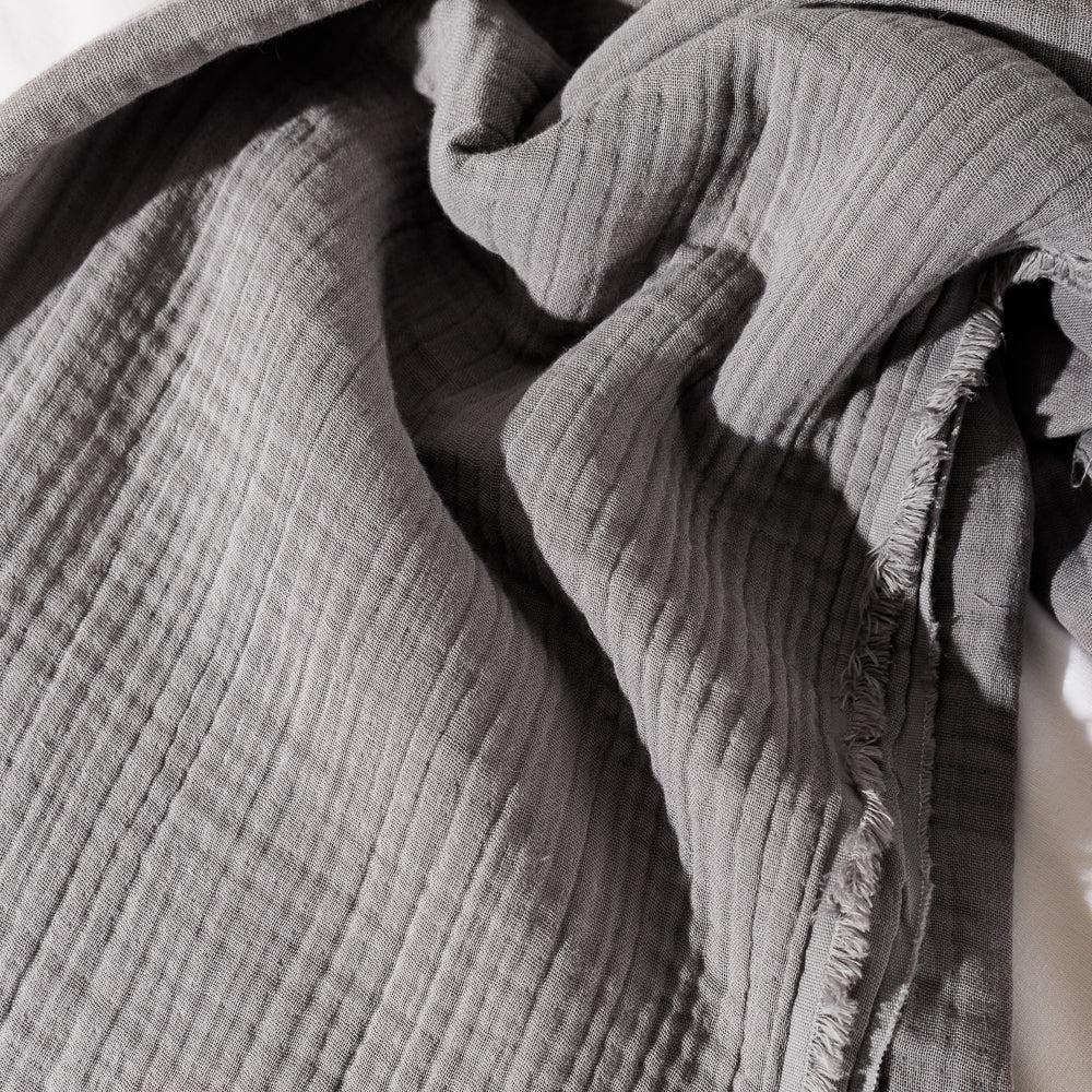 Nest Cotton Throw Mid Grey-Throws