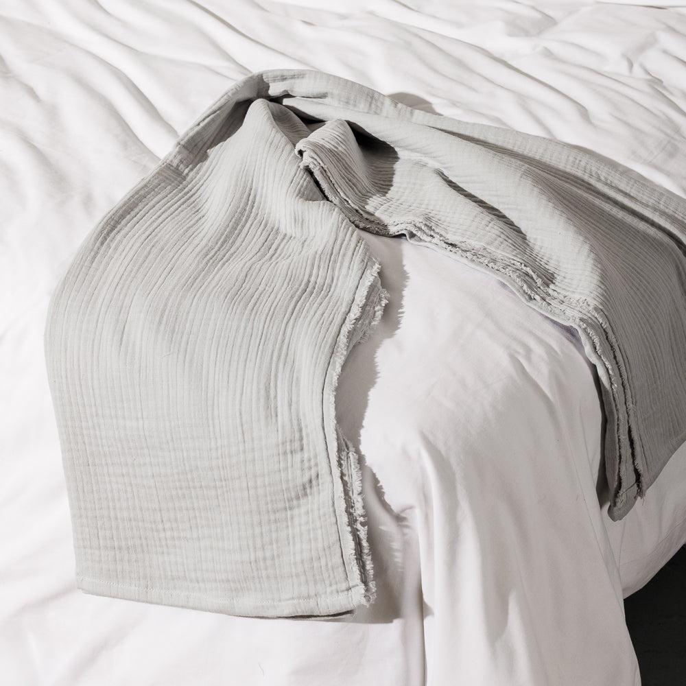 Nest Cotton Throw Silver-Throws