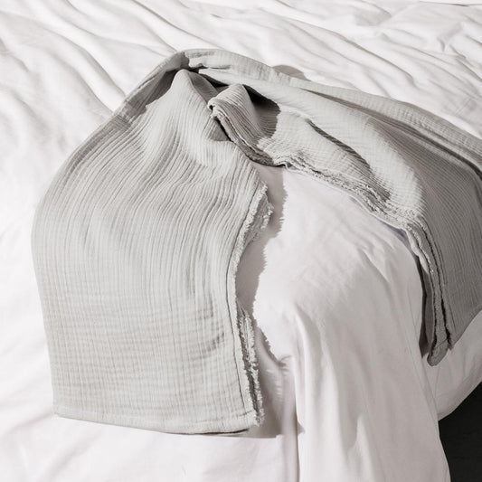 Nest Cotton Throw Silver-Throws