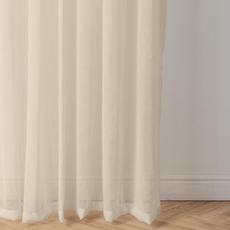 Nest Sicily Eyelet Unlined Curtain - Natural-CURTAINS