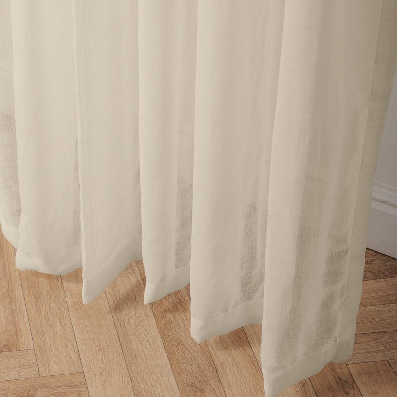 Nest Sicily Eyelet Unlined Curtain - Natural-CURTAINS