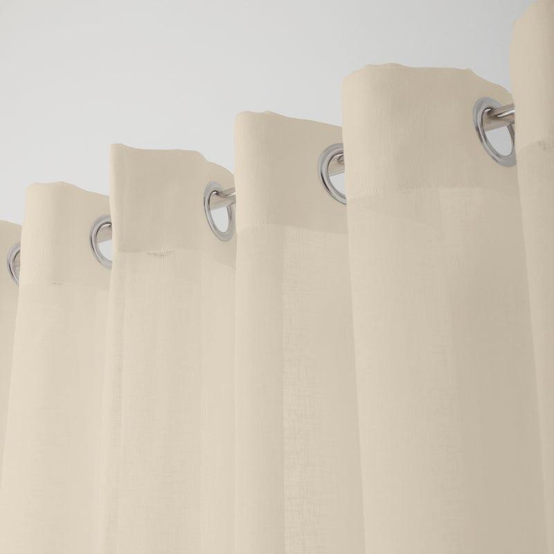 Nest Sicily Eyelet Unlined Curtain - Natural-CURTAINS