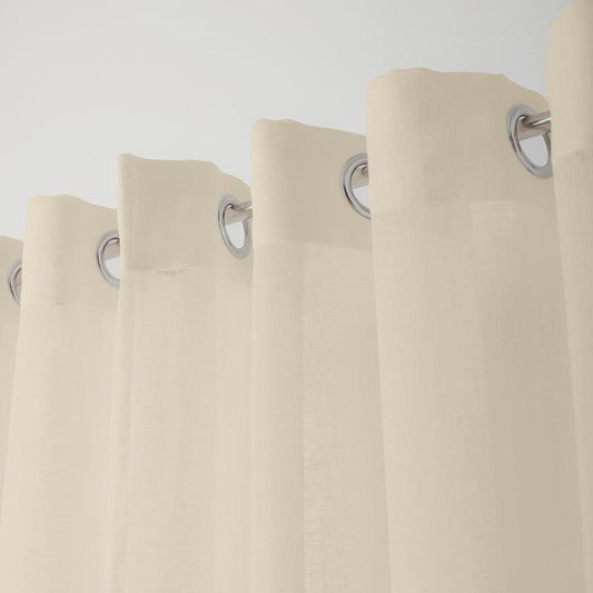 Nest Sicily Eyelet Unlined Curtain - Natural-CURTAINS